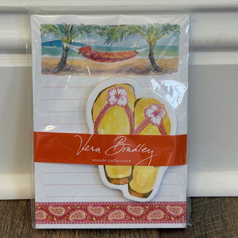 Vera Bradley Note Pad Set Seaside Collection Sticky Pad Beach Tropical OS Multi